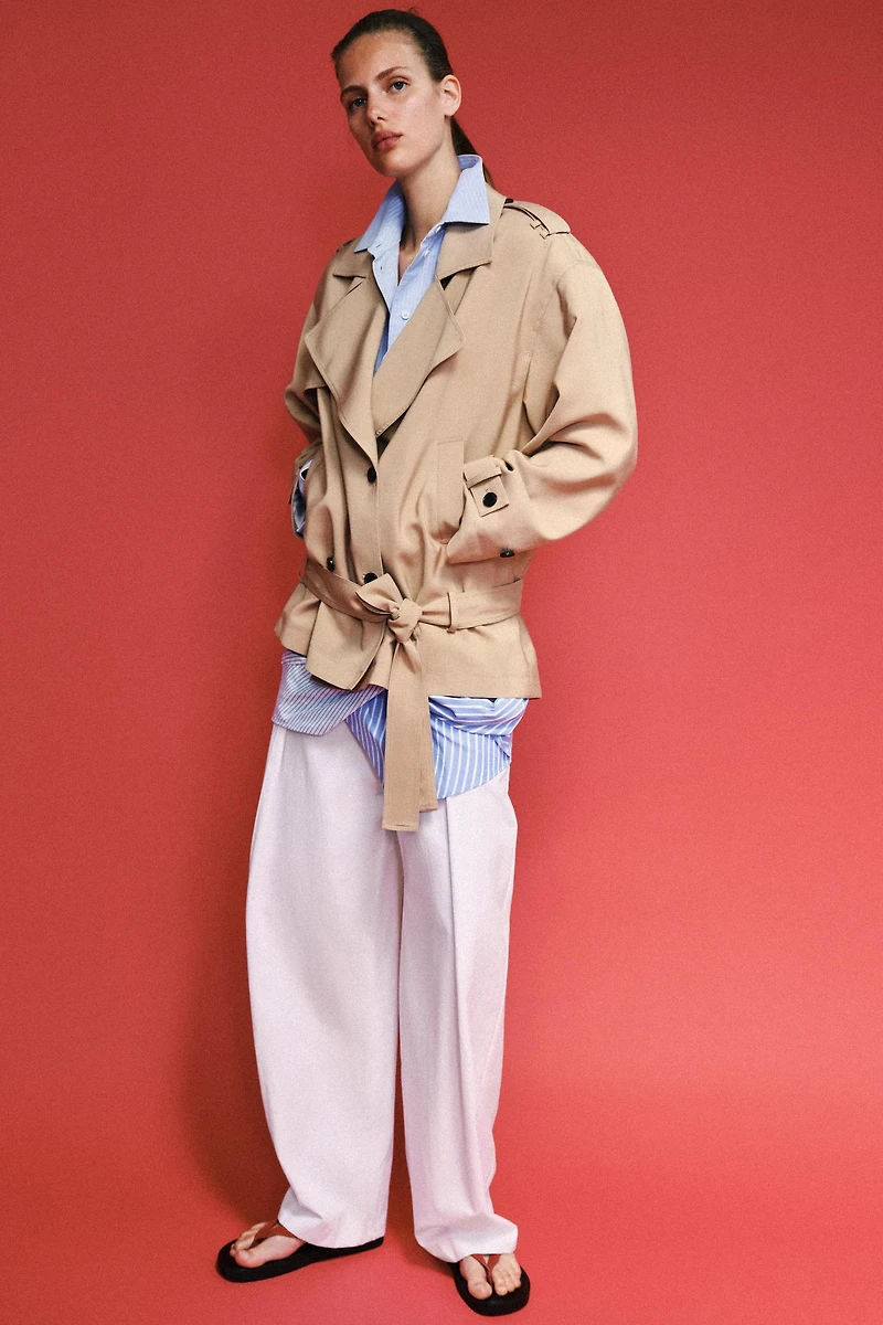 BELTED TRENCH JACKET