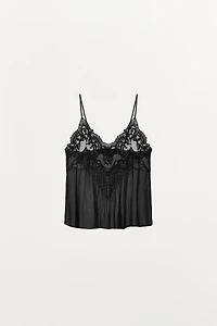 EMBROIDERED BEADED CAMISOLE ZW COLLECTION