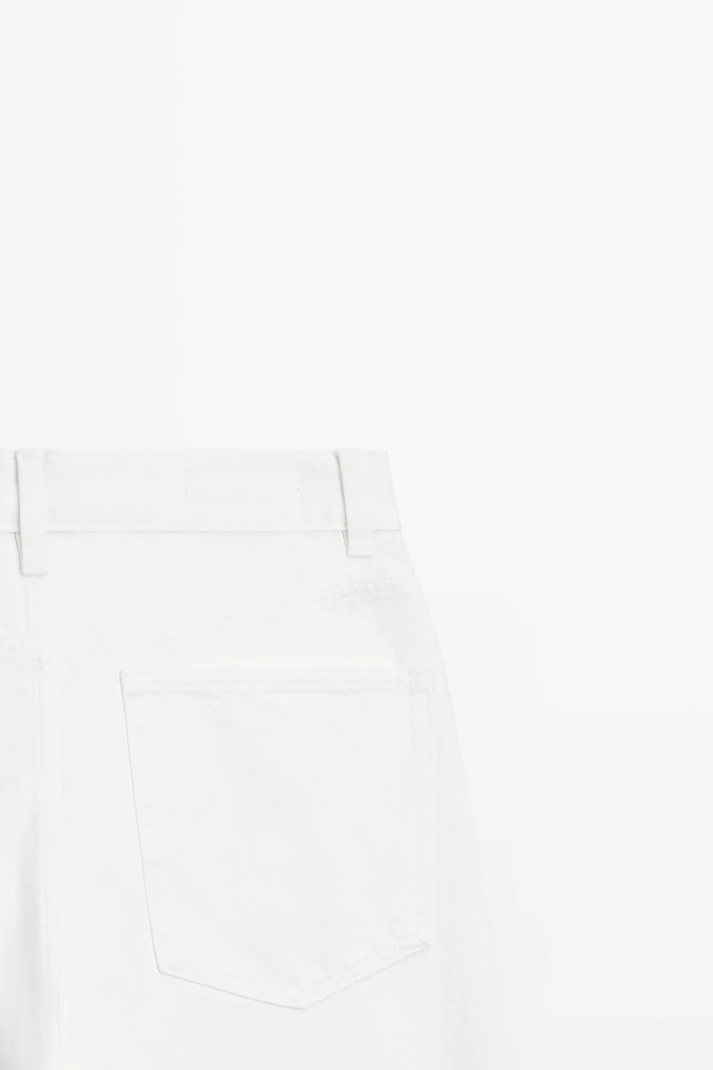 Mid-rise cropped wide-leg jeans