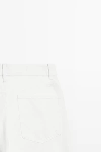 Mid-rise cropped wide-leg jeans