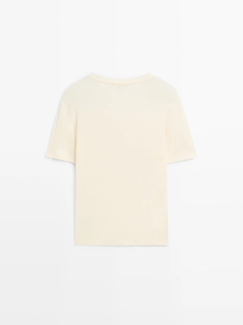 Short sleeve cotton blend T-shirt