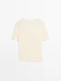 Short sleeve cotton blend T-shirt