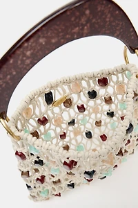 BEADED BUCKET BAG
