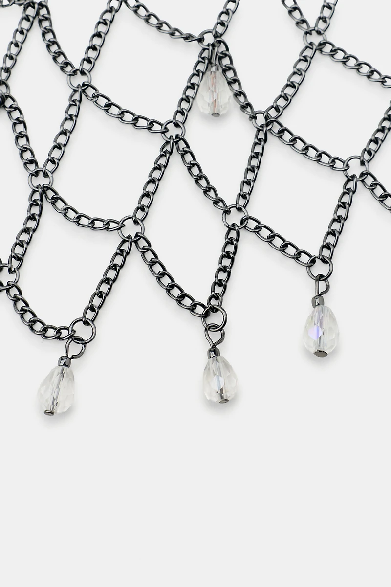 BEADED CHAIN HEADPIECE