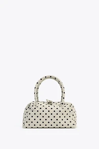 PRINTED SPLIT LEATHER BOWLING BAG