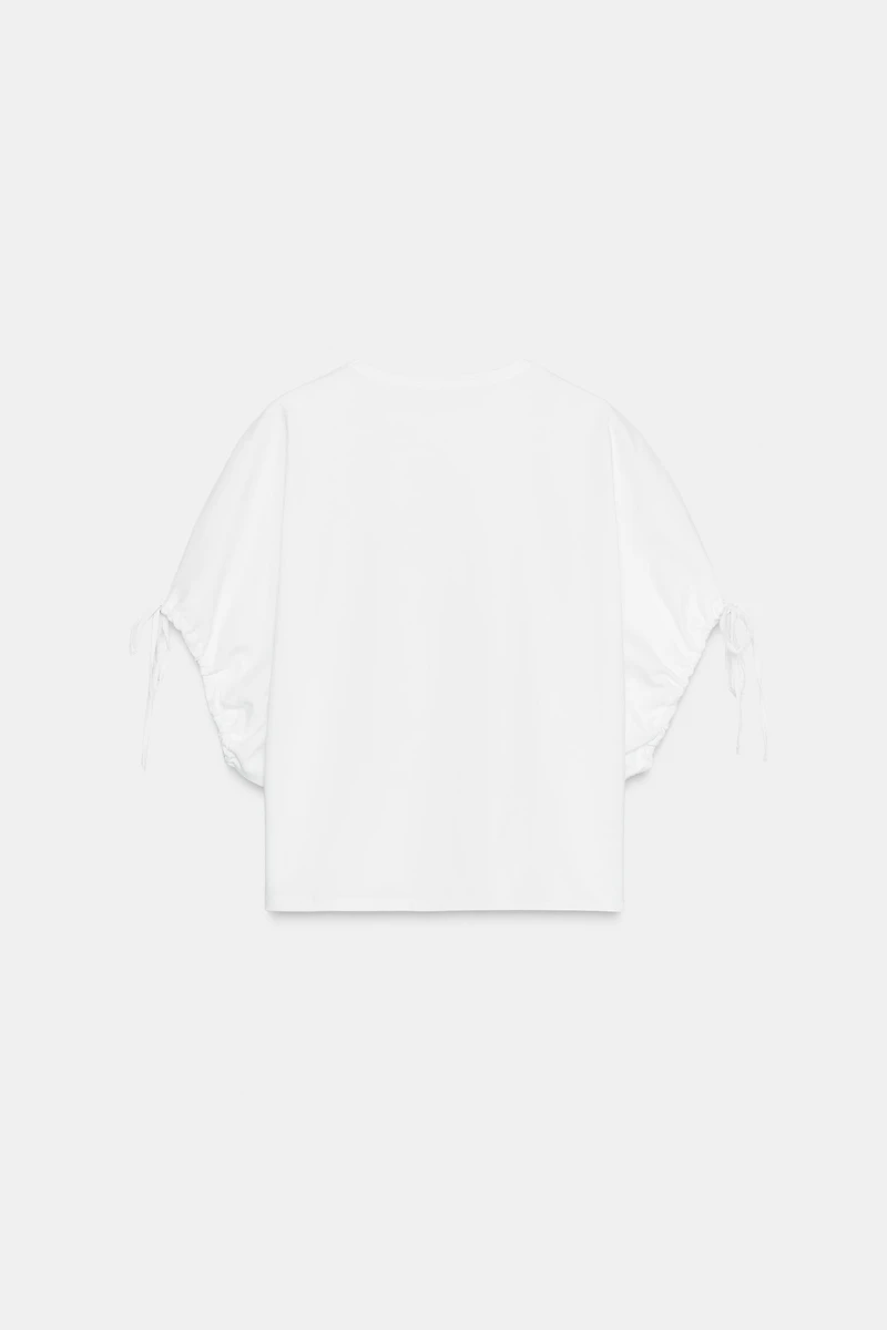 COTTON T-SHIRT WITH TIES