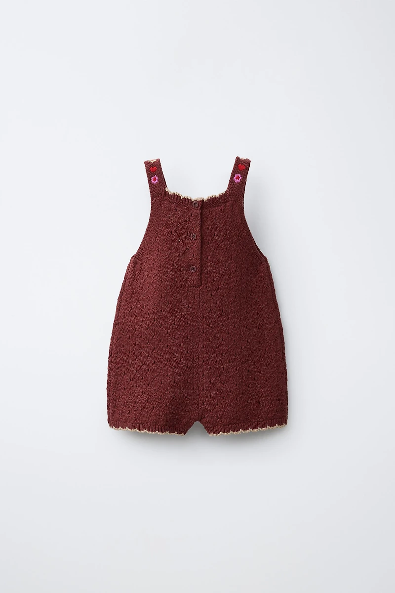 SISSEL EDELBO X ZARA KIDS EMBROIDERED KNIT ROMPER