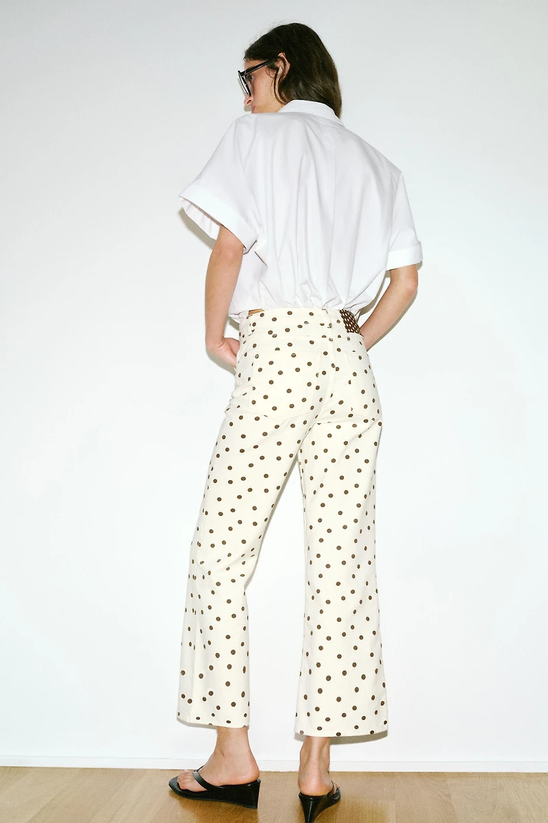 JEAN Z1975 MINI FLARE TAILLE NORMALE À POIS