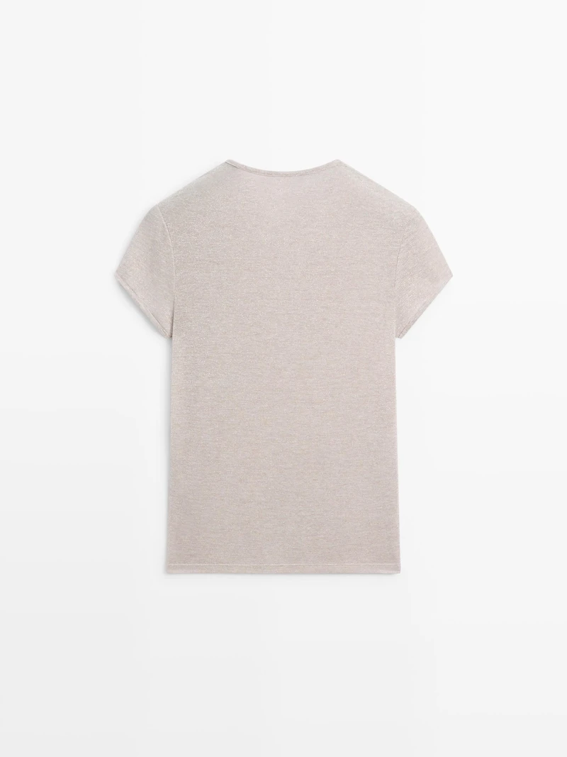 T-shirt à manches courtes détails brillants