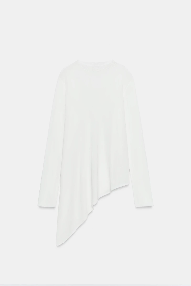 ASYMMETRIC KNIT LONG JUMPER