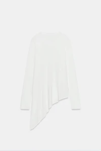 ASYMMETRIC KNIT LONG JUMPER