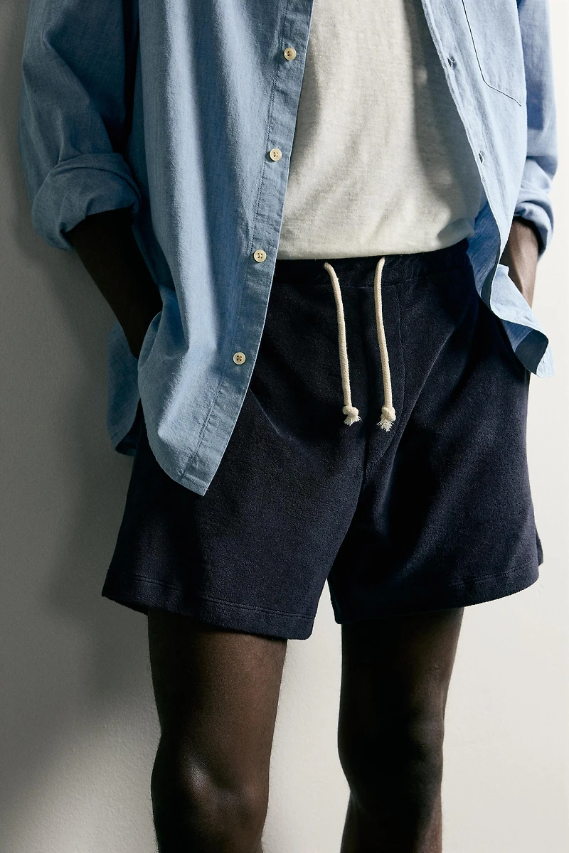 RELAXED FIT TERRY SHORTS
