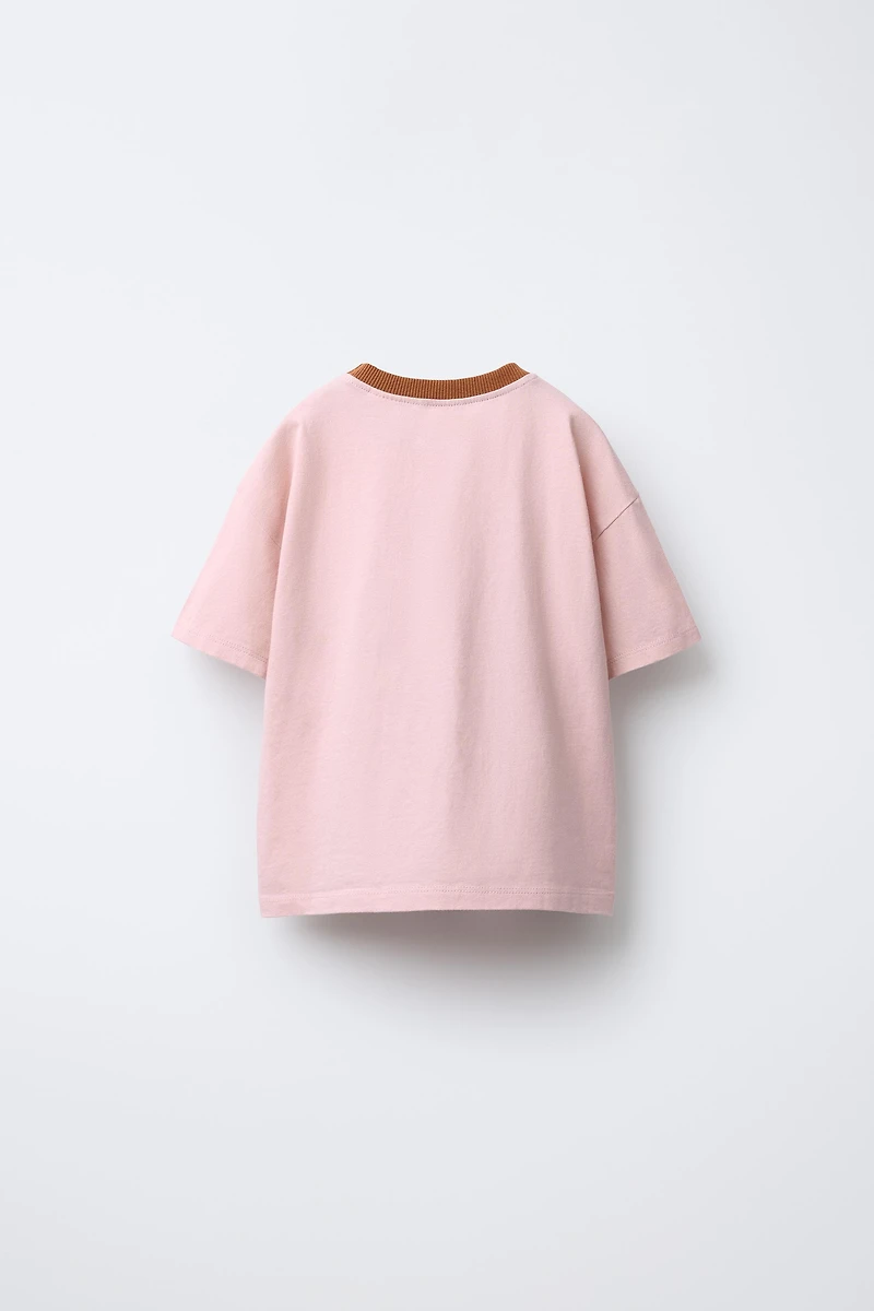 CONTRAST PRINT T-SHIRT