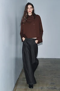 ZW COLLECTION OVERSIZED PLEATED SHIRT