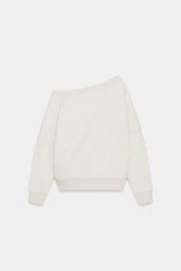 ASYMMETRIC PLUSH SWEATSHIRT