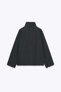 ZW COLLECTION REVERSIBLE SHORT TRENCH COAT