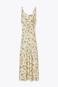 ZW COLLECTION PRINTED SATIN DRESS