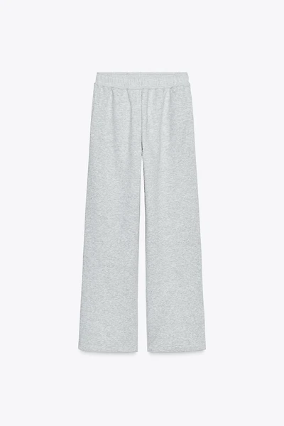 WIDE LEG FLEECE PANTS