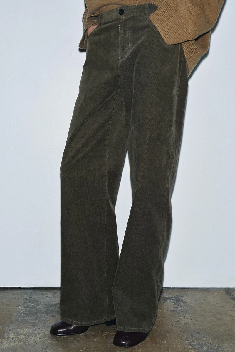ZW COLLECTION CORDUROY STRAIGHT LEG PANTS