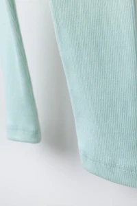 RIBBED LEGGINGS WITH LABEL