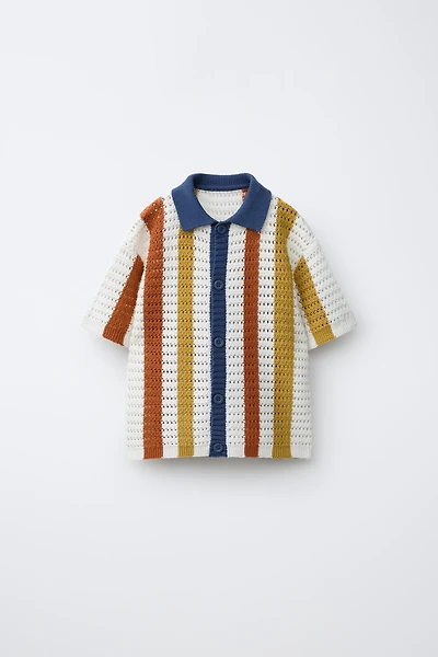 STRIPED KNIT SHIRT