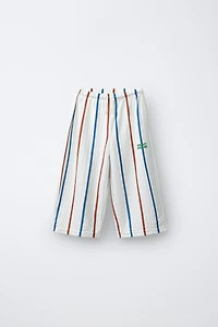 STRIPED TEXTURED PANTS