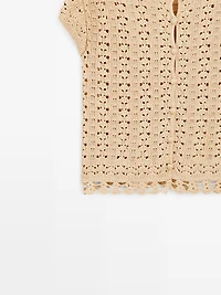 Cutwork crochet cardigan