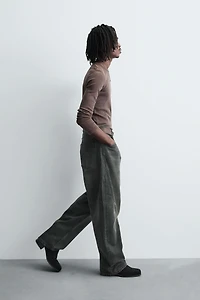BAGGY FIT JEANS WITH TWISTED SEAM