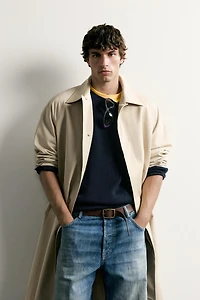 LONG RELAXED FIT TRENCH COAT