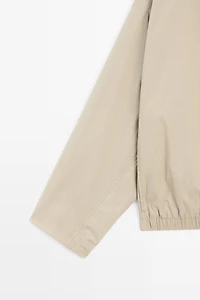 Bomber jacket with funnel neck
