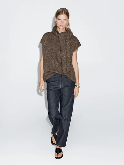 Jean straight taille haute