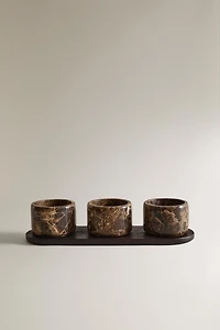 MARBLE TRAY AND BOWLS SET