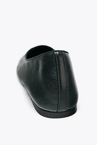 LEATHER BALLET FLATS