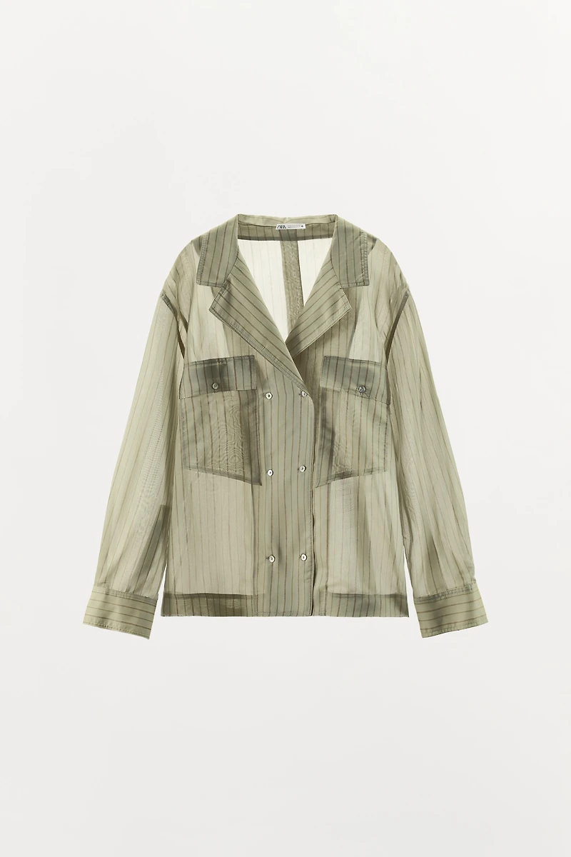 STRIPED SILK BLEND SHIRT