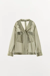 STRIPED SILK BLEND SHIRT
