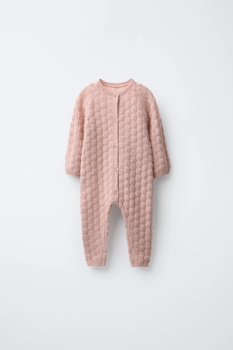 CABLE KNIT LONG JUMPSUIT