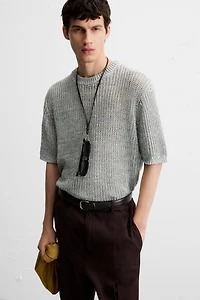 OPEN KNIT T-SHIRT