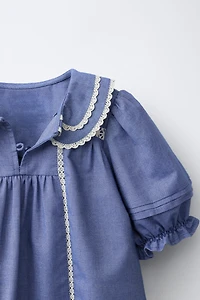 CONTRAST LACE BLOUSE