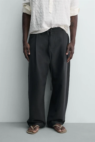 PANTALON BALLON FIT PLIS CEINTURE