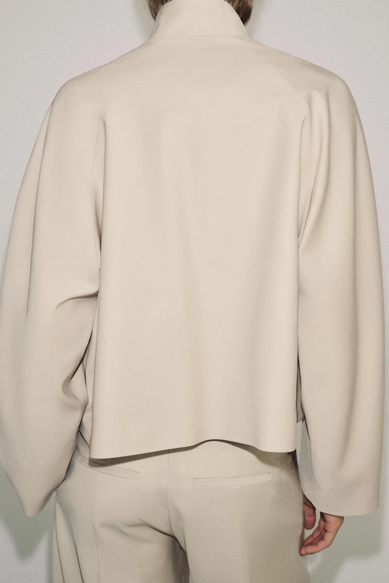 ZW COLLECTION ZIPPERED BOMBER JACKET