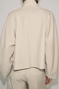 ZW COLLECTION ZIPPERED BOMBER JACKET