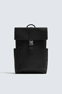 RUBBERIZED FLAP BACKPACK