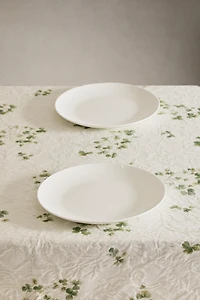NAPPE JACQUARD IMPRIMÉ TRÈFLE
