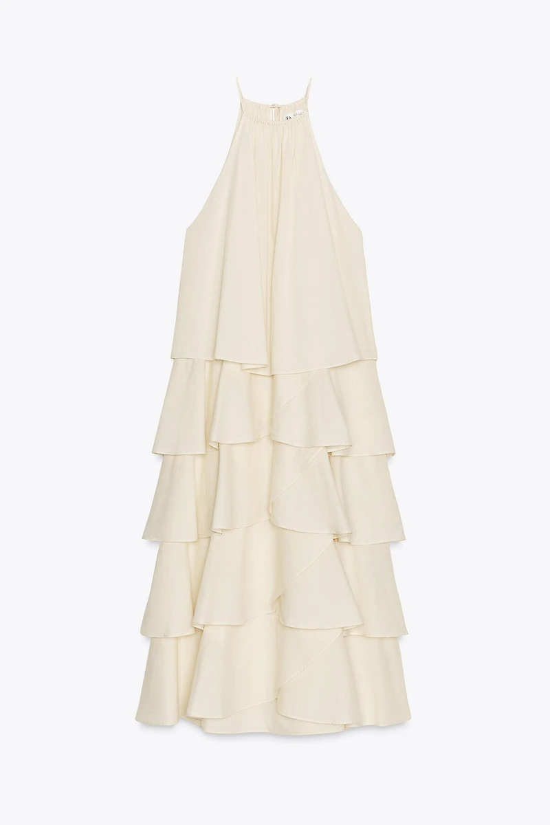 ZW COLLECTION RUFFLED HALTER DRESS