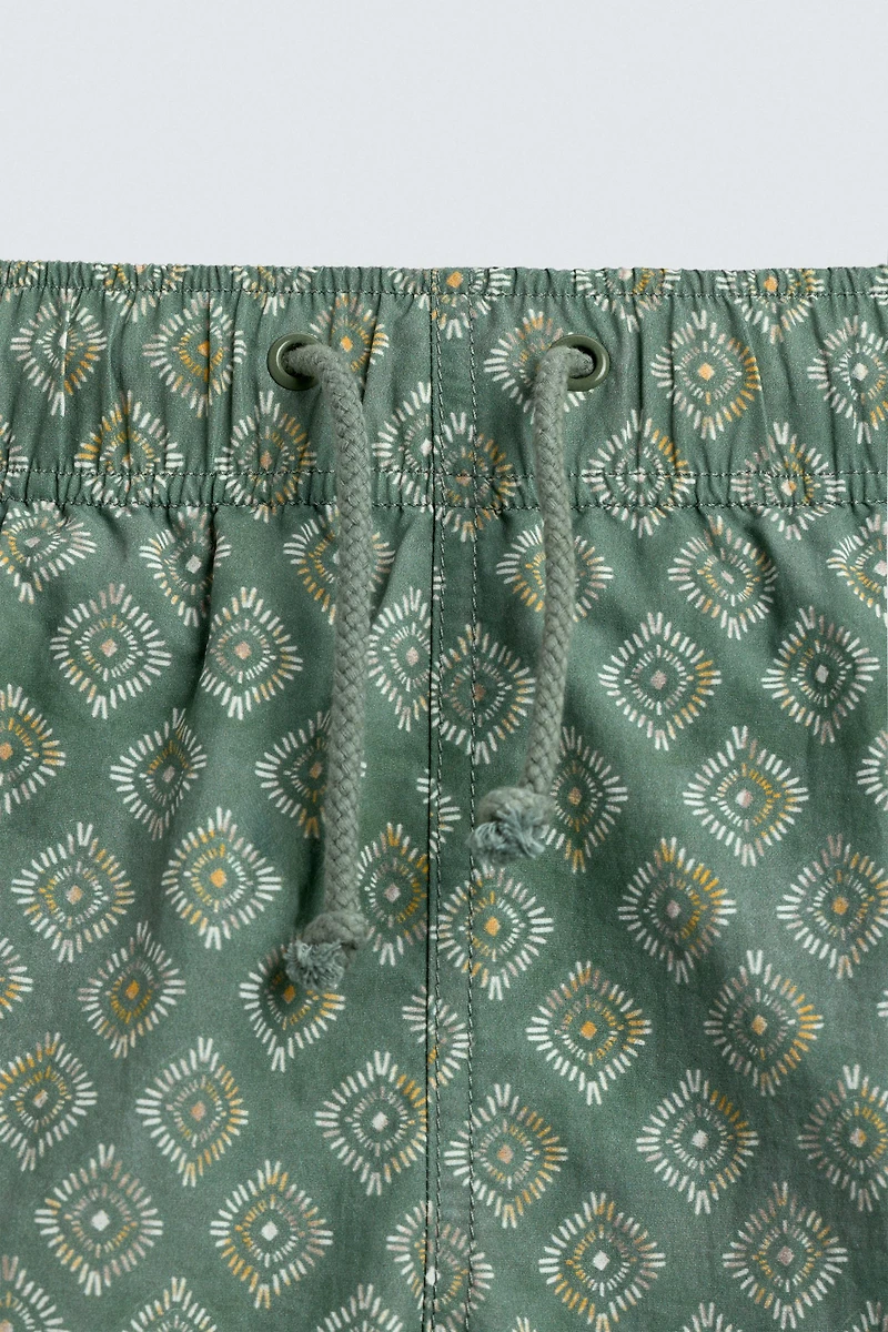 WASHED GEOMETRIC PRINT SWIMSUIT