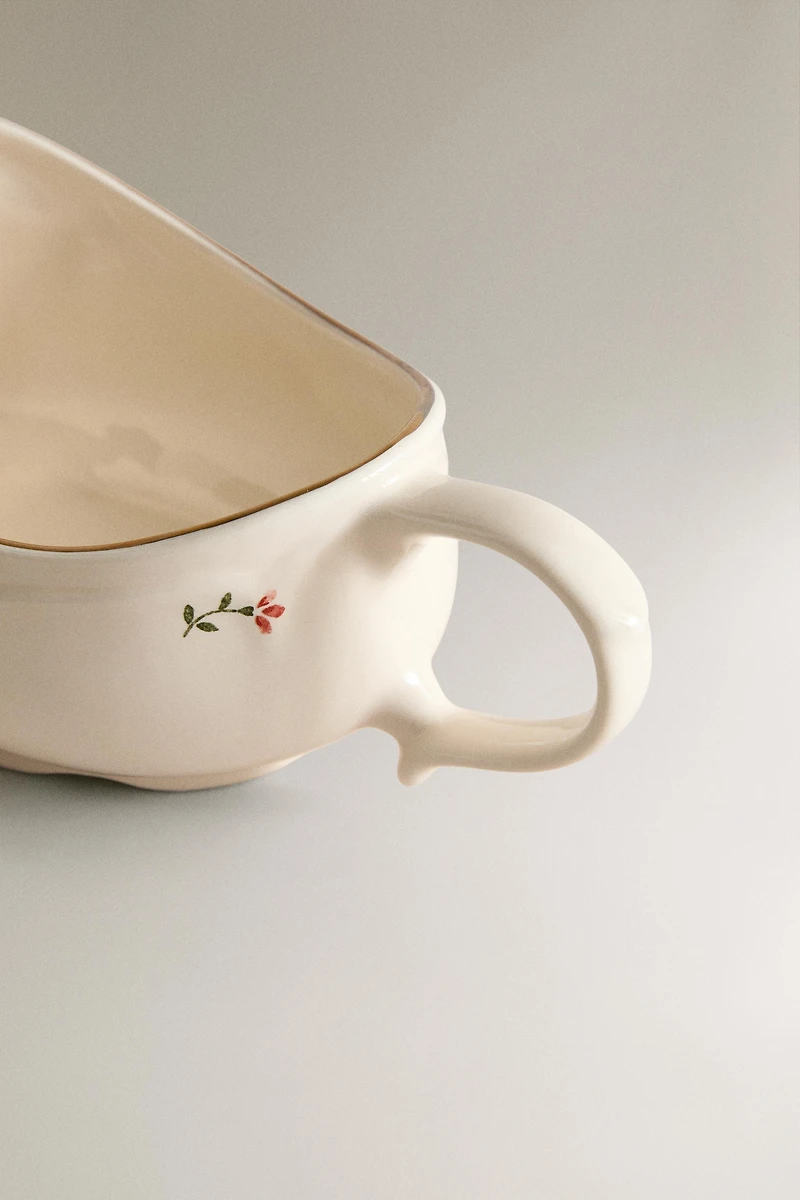 FLORAL PORCELAIN GRAVY BOAT