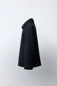 VESTE COURTE EN DRAP DE LAINE