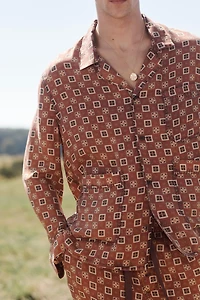 LIMITED EDITION 100% SILK PRINTED SHIRT