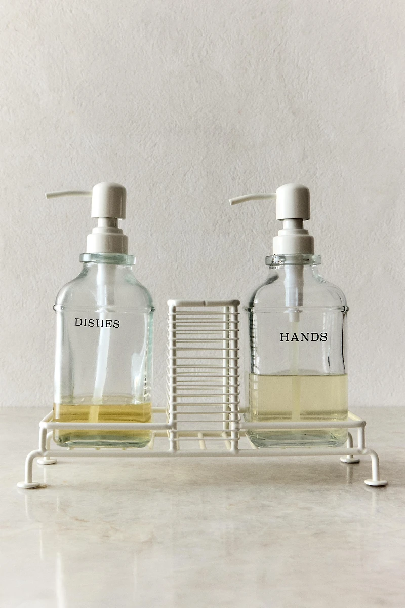 DOUBLE KITCHEN DISPENSER WITH STAND