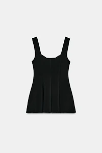 STRETCH PEPLUM TOP